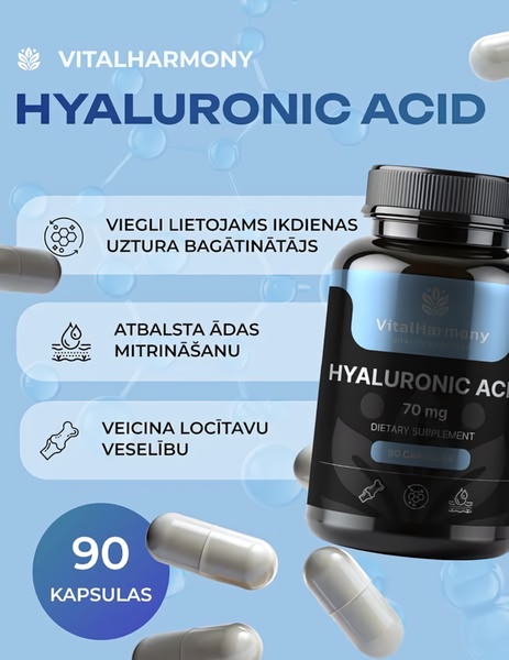 A 3:4 aspect ratio static ad showcasing a supplement bottle with floating capsule imagery and three distinct value proposition bullet points.